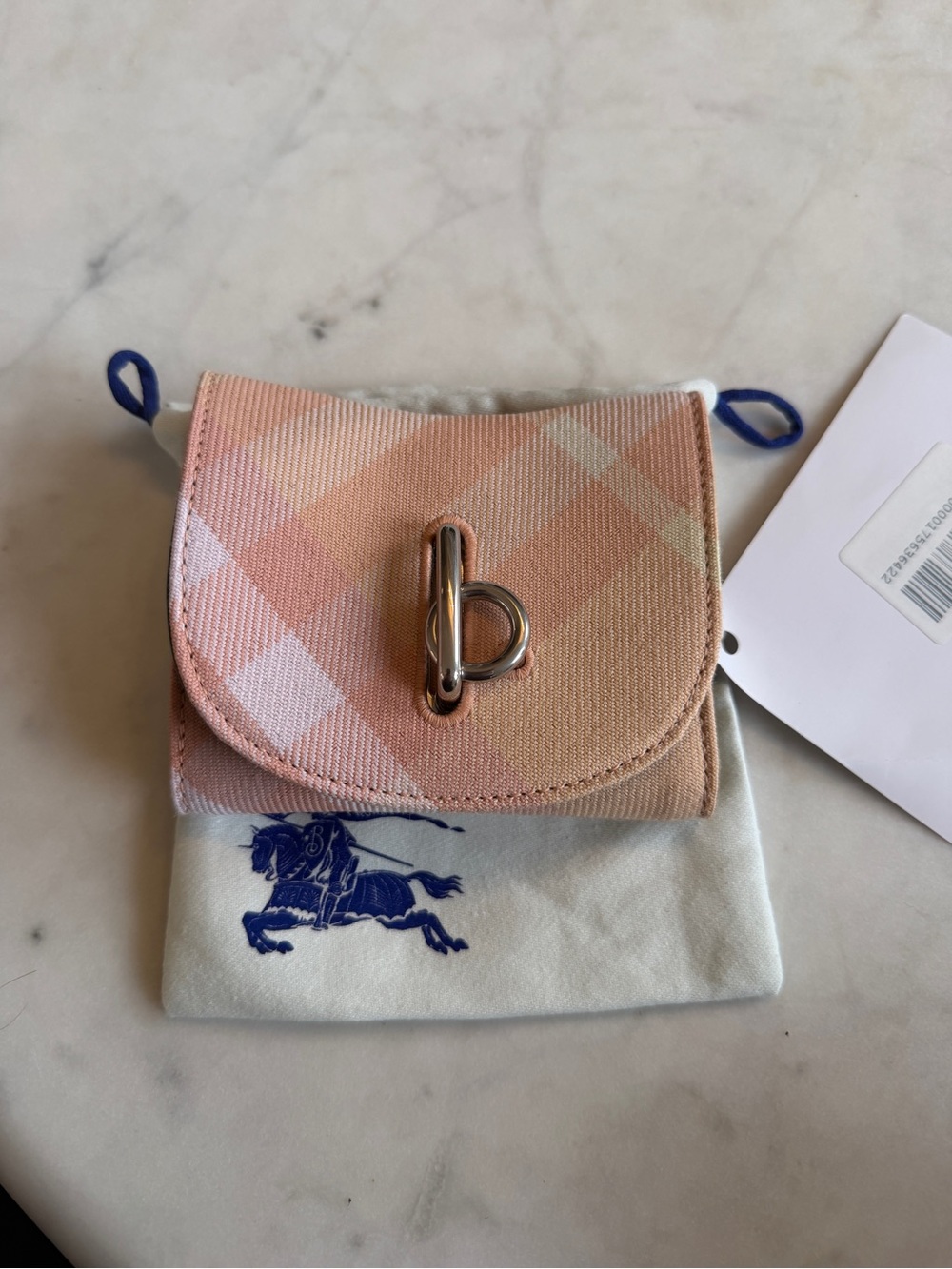 Pink Plaid Burberry Wallet